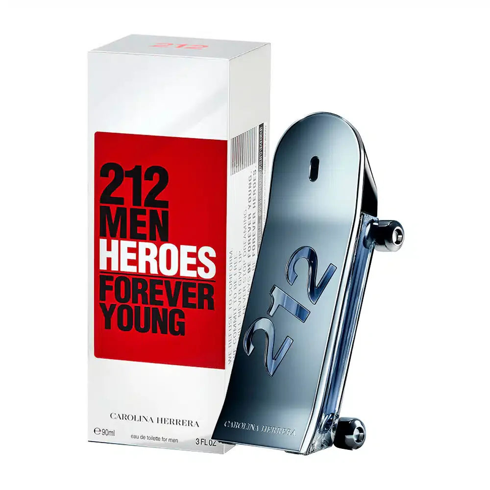 212 Heroes Forever Young Carolina Herrera 90ml EDT Hombre - Noir Perfumeria